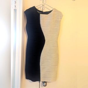 Donna Ricco - black and white bodycon dress